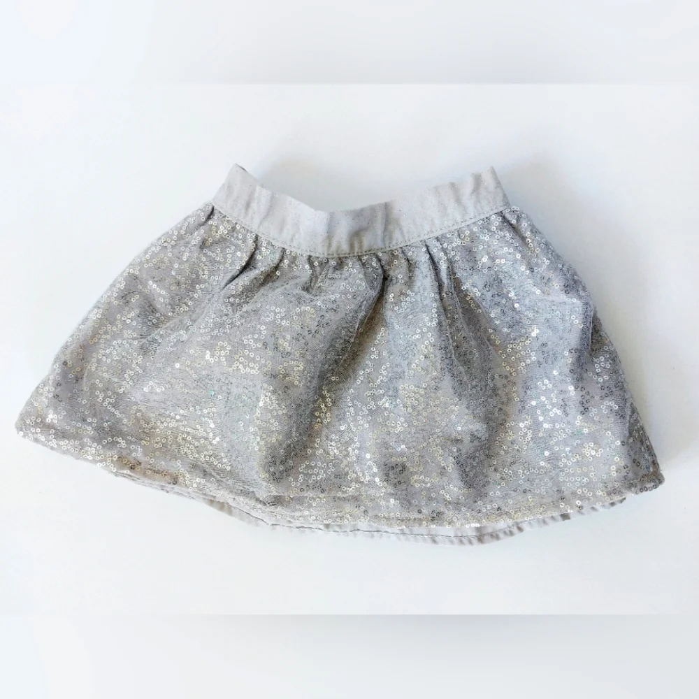Silver Sequin Tutu Skirt‎ size 3T Carters